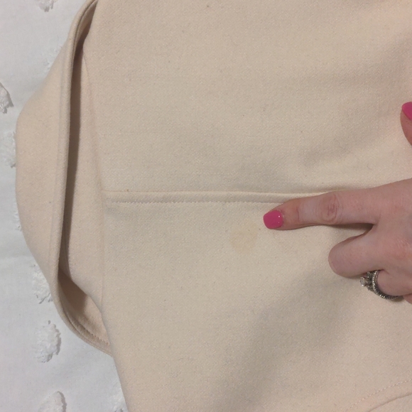 Women's Tulle cream colored pea coat - Picture 7 of 7